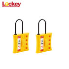 4 Locks Double Padlock Hasp Yellow Master Industrial Nylon Hasp Lockout