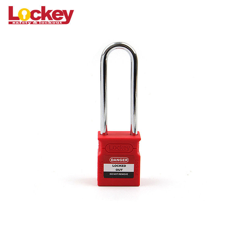 Reinforced Nylon Body Safety Padlock 76mm Industrial Safety Lock Non - Deformation